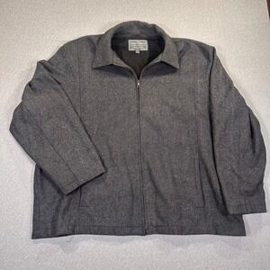 Steve & Barrys Jacket Mens 3XL Wool Blend Full Zip Charcoal Gray Outdoors Heavy